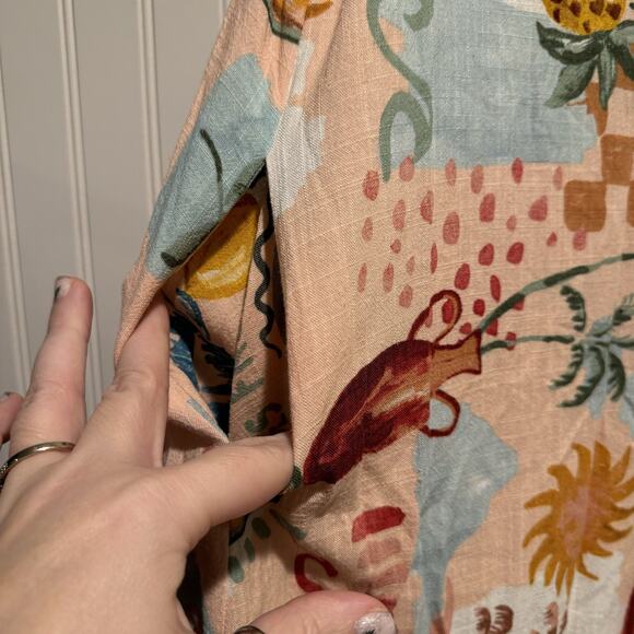 Anthropologie Paper Heart Fruit Pint Linen Mini Dress Resort Santorini Small - Picture 4 of 7